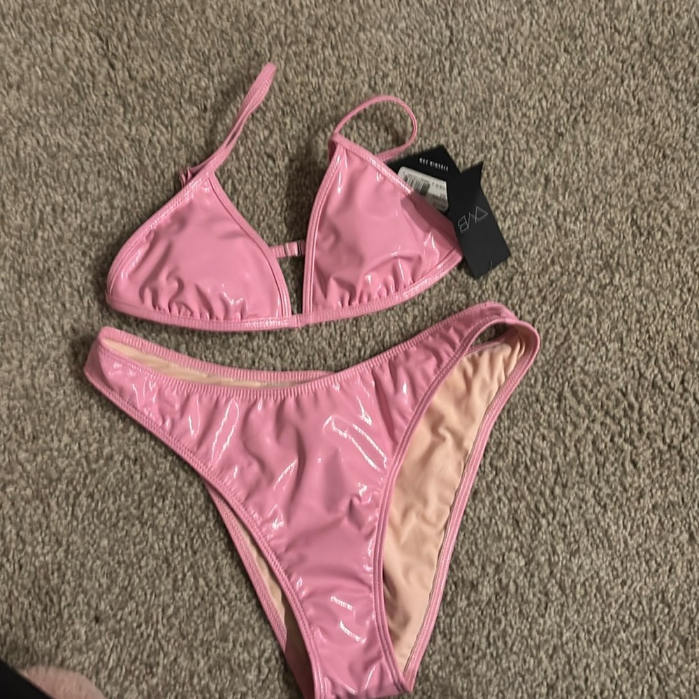 VYB SWIM pink bikini small top medium bottom